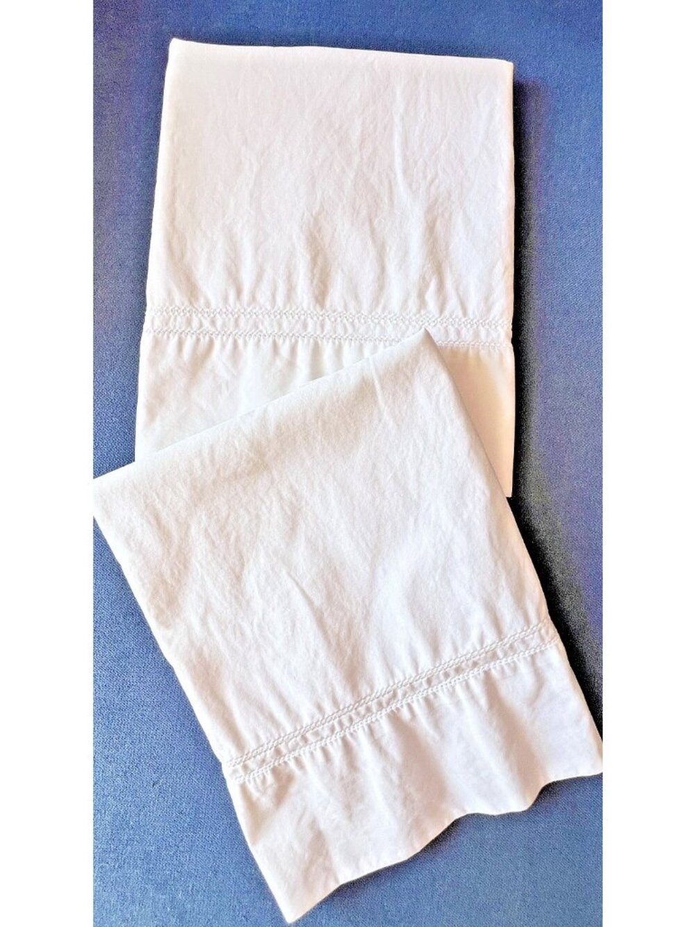 Wamsutta KING Pillowcase PAIR Dream Zone Sateen White !00% Cotton LUXURY Bedding
